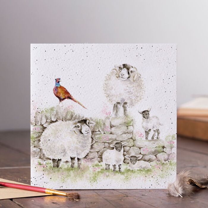 Wrendale Designs "Green Pastures" Sheep Card